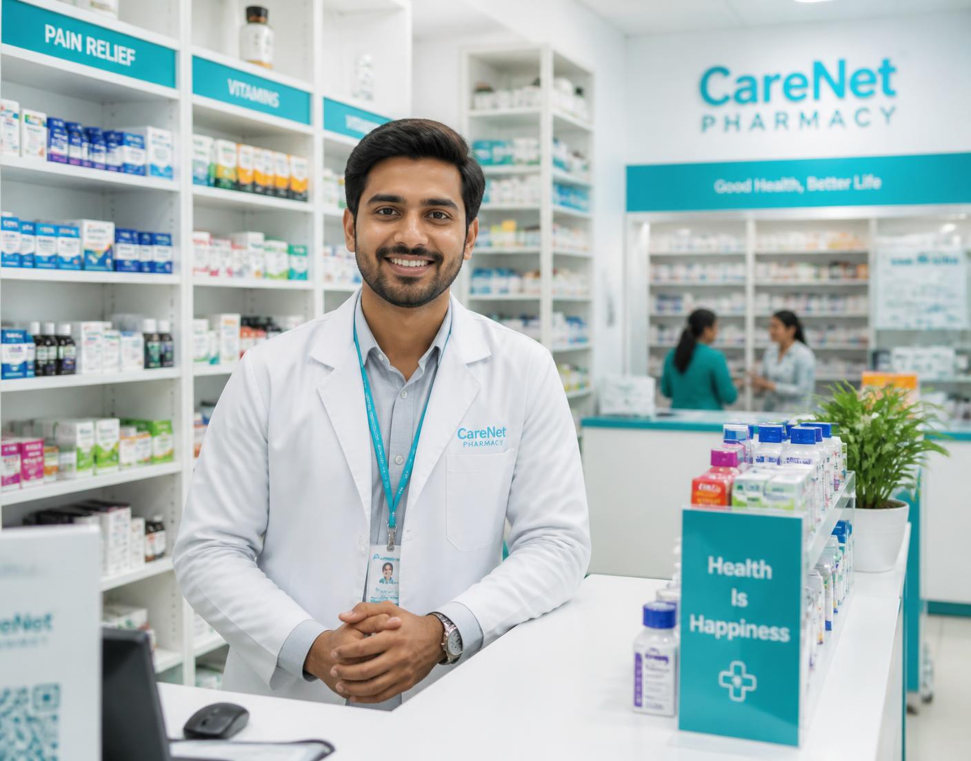 MedZyn Pharmacy at Tatikole X Road Devarakonda medicine counter
